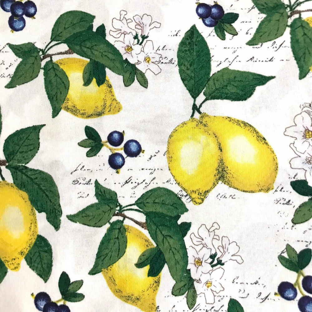 Italian Lemons and Grapes Beeswax Wrap
